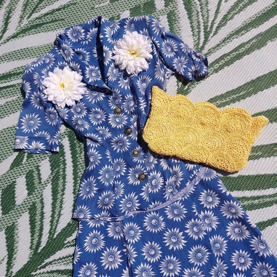 Vintage 1940s Blouse and Skirt Set | 40s Summer Su