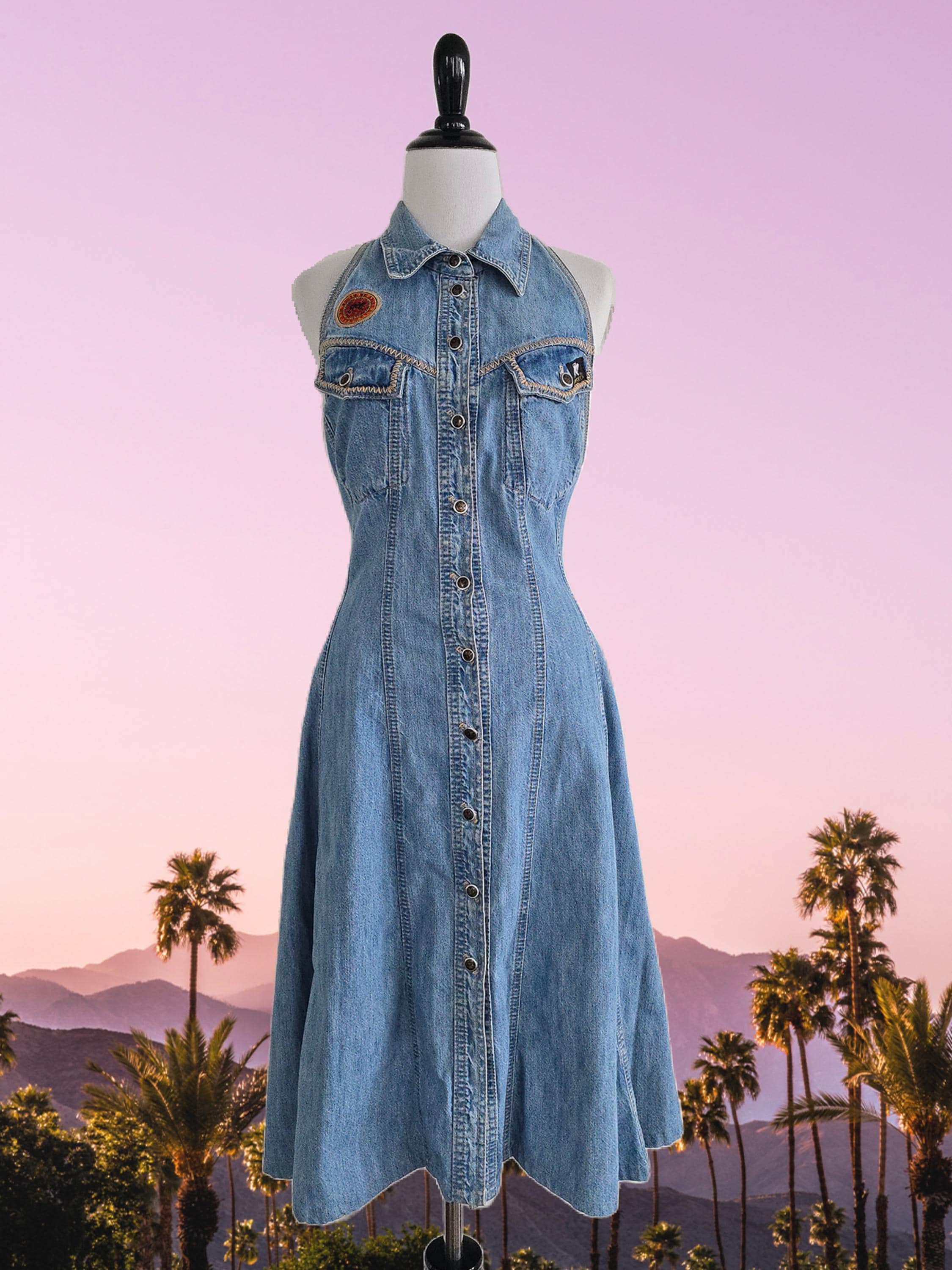 Vintage 2000s Parasuco Denim Dress - Etsy