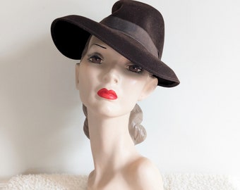 Vintage 1940s Fedora Hat | 40s Brown Fedora | 1930s Brown Fedora |