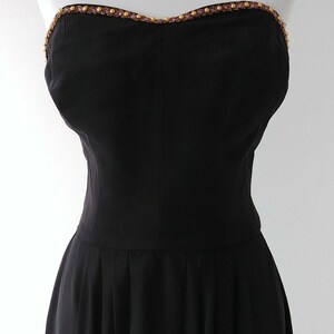 Rare 1940's Louella Ballerino Gown 1940's Designer Gown 1940's Strapless Gown image 4