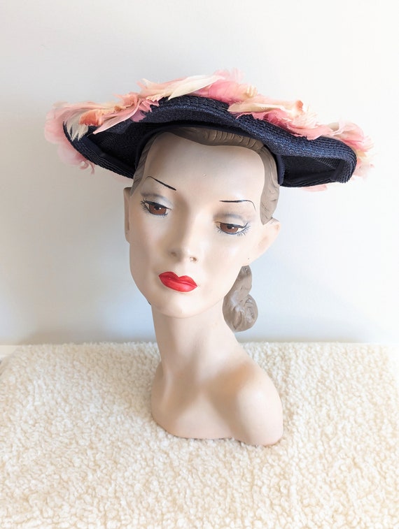 Vintage 1950s Hat | 50s New Look Hat | Late 1940s… - image 3