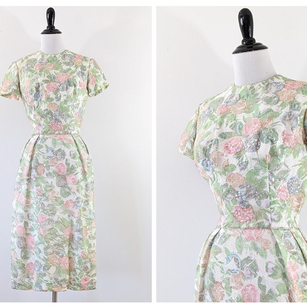 Vintage 1960er Jahre Wickelkleid | 60er Jahre Pailletten Kleid | 60er Jahre Kleid |