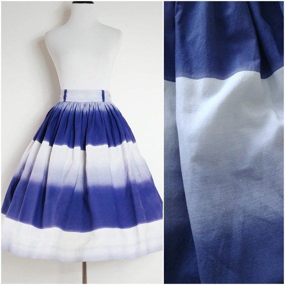 Vintage 1950's Purple Ombre Skirt | 1950's Flared