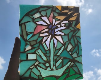 Panel de mosaico de flores