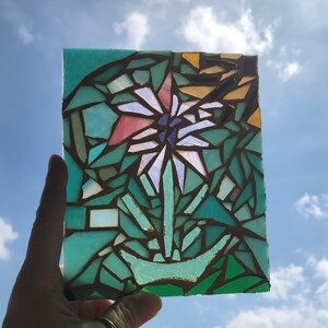 Flower mosaic panel