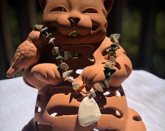 Colgante y detalles Rainforest Jasper