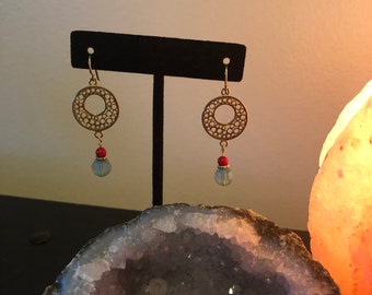Círculo de oro con acento Swarovski