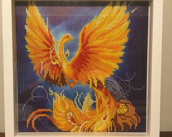 Rhinestones Phoenix Arte enmarcado