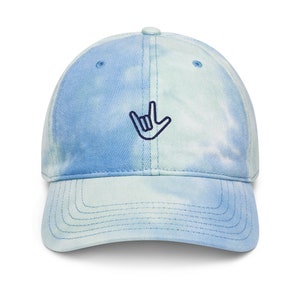 ILY ASL geborduurde stropdas geverfde hoed • ASL • Gebarentaal • Ik hou van je