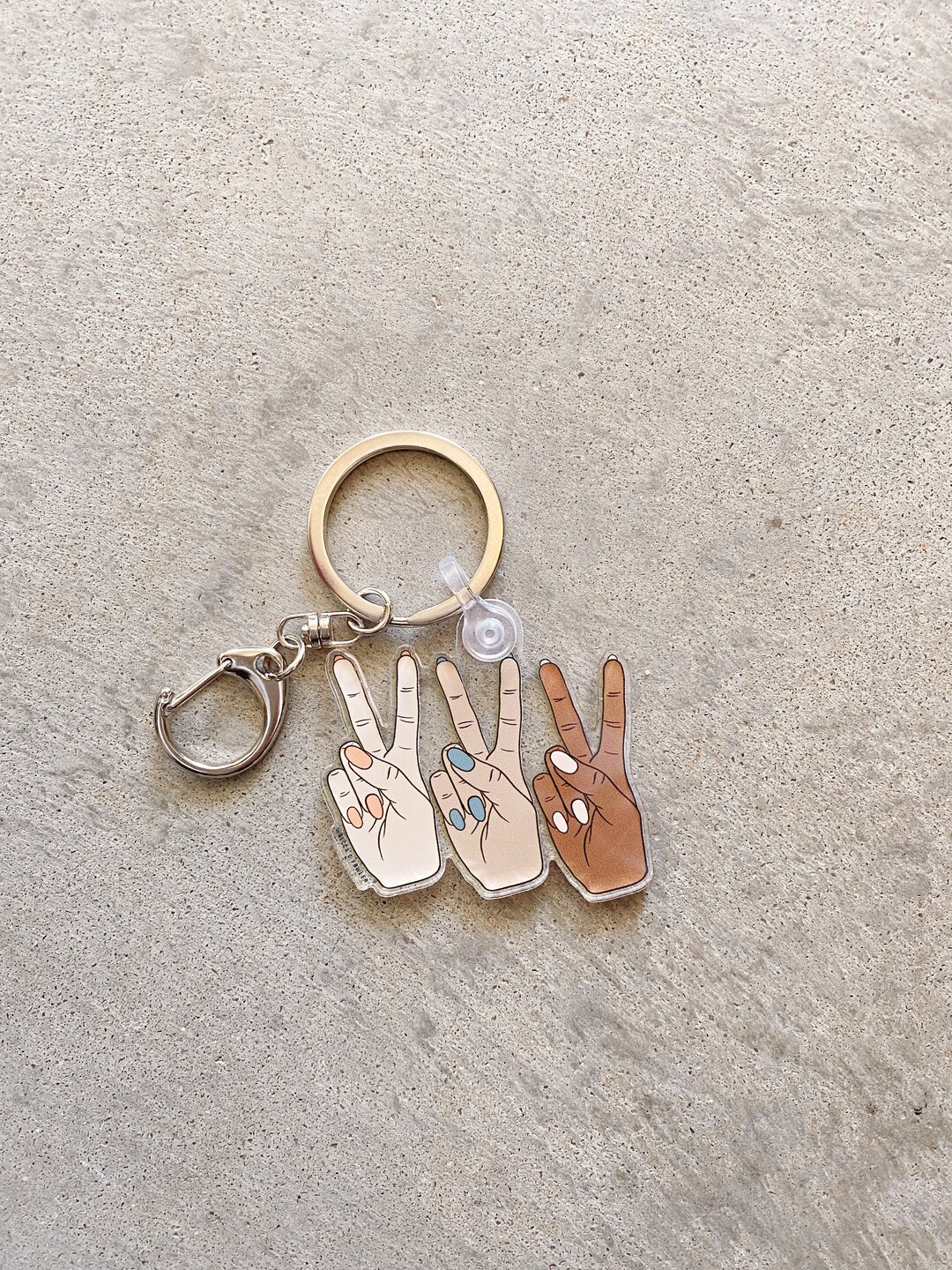 Peace Signs Acrylic Key Chain With Metal Clip - Etsy