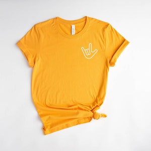 Ik hou van je hand tee shirt | ASL | ILY-gebarentaal | Cadeau voor ASL-leraar