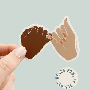 Pinky Promise sticker | Pinky Swear Art | Pinky promise color | best friends gift | Pinky Swear graphic