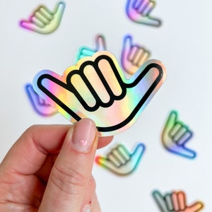 Shaka Hand Sign Sticker | Good Vibes Shaka Brah Hand Design | Hang loose | Snowboard sticker | Skateboard Sticker | Gift for skater
