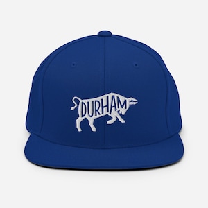 Durham Touro Snapback | Chapéu de Bill liso da cidade de Bull de &lt;br&gt; Crie Seu Próprio Produto! Chapéu de beisebol do Durham Bulls