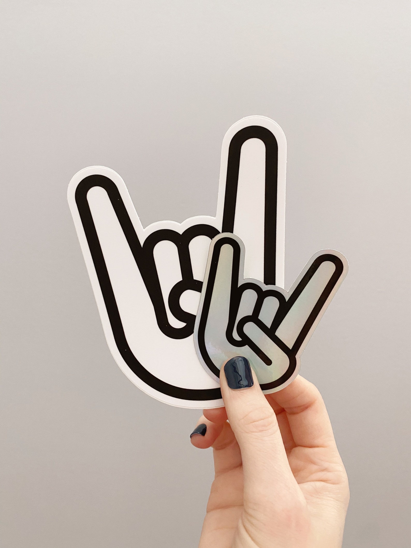 Rock on Hand Sign Decal | Rock and Roll Laptop Sticker | Rock & Roll ...