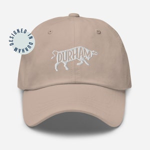 Chapéu de beisebol Durham Bulls • Boné de pai • Chapéu Durham Bull Design • Chapéu Bull City