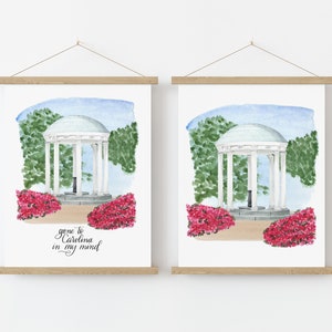 De oude put aquarel | UNC Kapelheuvel | Fijne kunstafdruk | 5x7 of 8x10