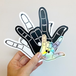 ILY ASL-stickers | Vrouwenhandstickers | ASL | Ik hou van je | gebarentaalstickers