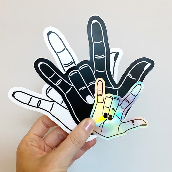 ILY ASL Stickers | Woman's Hand stickers | ASL | I love you | sign language stickers