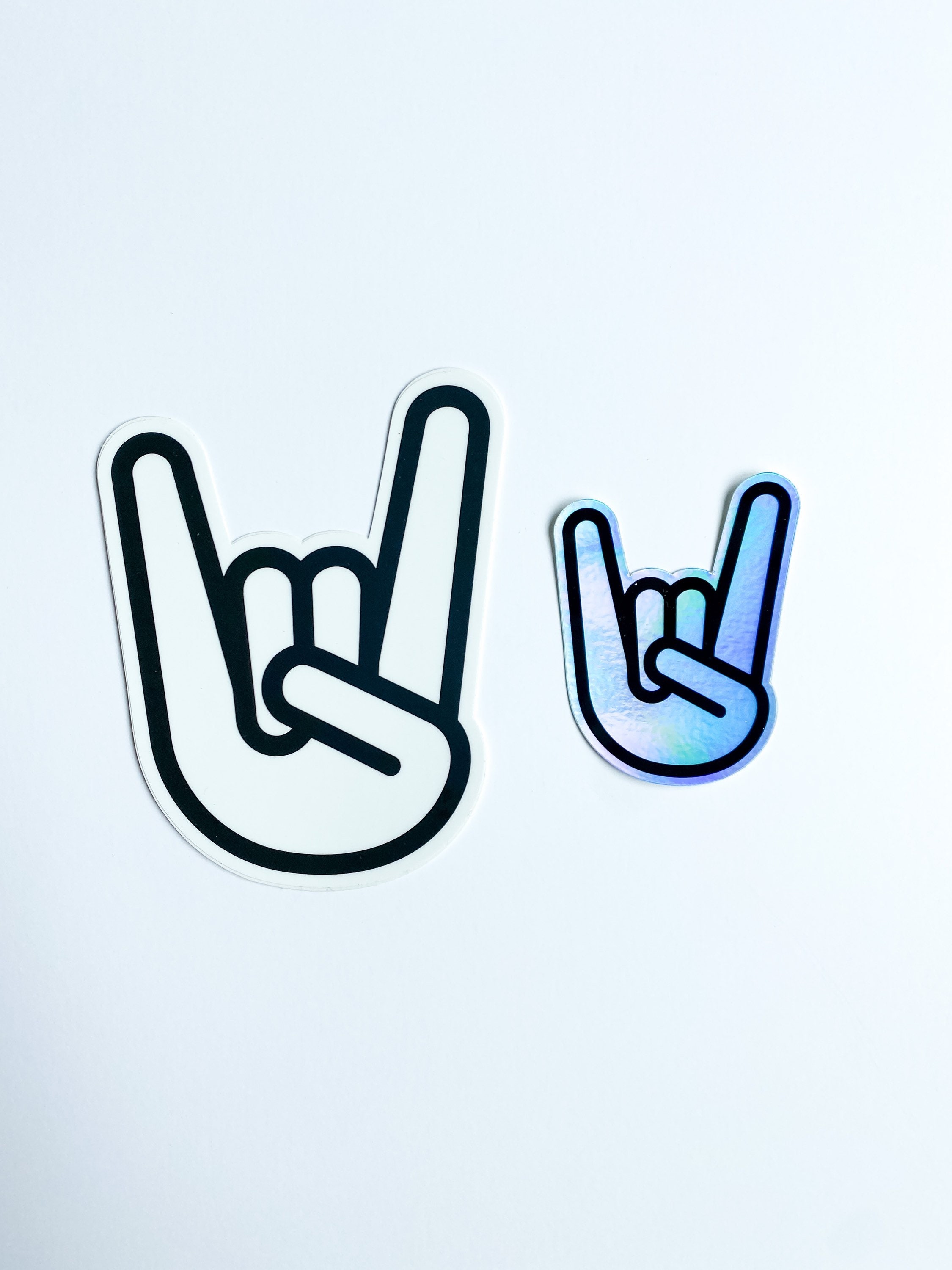 Rock on Hand Sign Decal | Rock and Roll Laptop Sticker | Rock & Roll ...