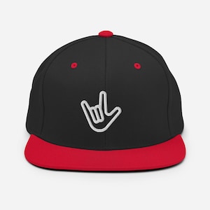 ILY Hand ASL Gebarentaal geborduurde Snapback Hat ik hou van je
