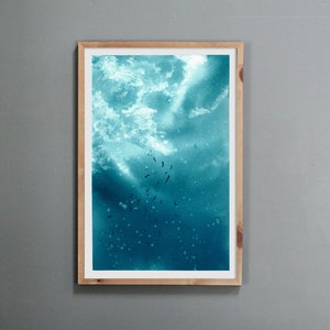 STAMPA "Mare mosso", Stampa acquerello mare, quadro oceano, Stampa giclée, Illustrazione nautica, decorazione casa al mare, acqua del mare