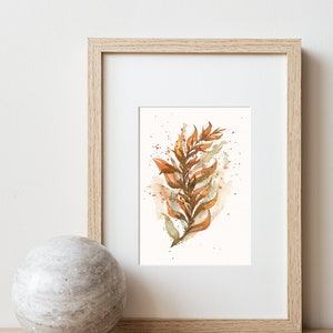 Autunno dorato* dipinto originale acquerello, illustrazione natura, quadro botanico, acquerello decorativo minimalista, floreale