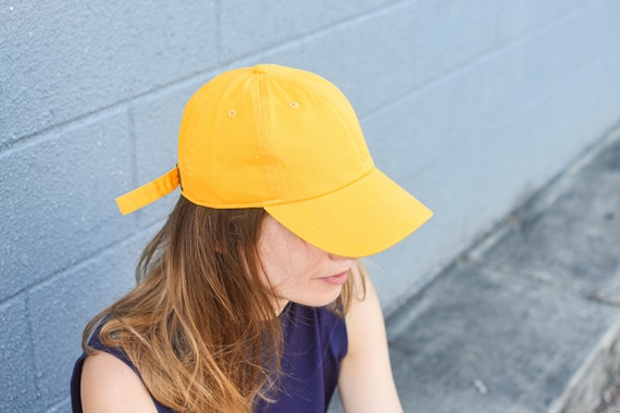 vervormen Geest van nu af aan Yellow Baseball Cap Men/womens Plain Quality 100 % - Etsy