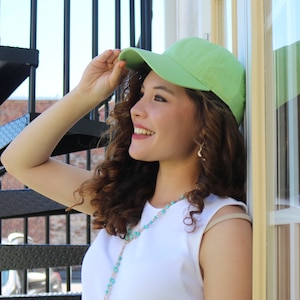 Lime Green Baseball Cap- 25+ Color Options- Men/Womens - Plain - Quality