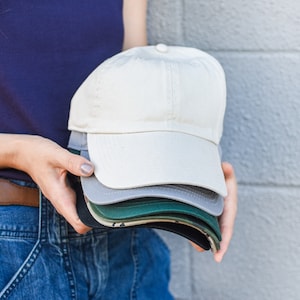 Quality Plain Baseball Caps - 25 Color Options | Blue | Yellow | Black | Purple | Pink | Gray | Fuchsia | White | Lavender | Green | Brown