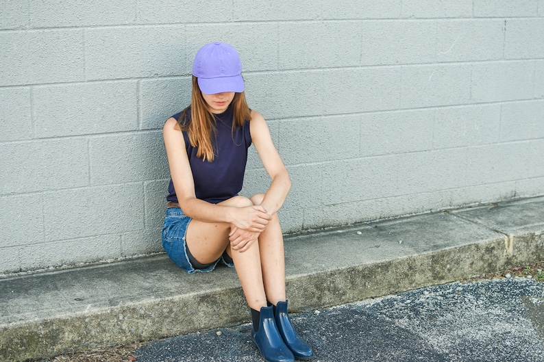 Lavender Baseball Cap Men/Womens Plain Quality 100 % Cotton Hat Adjustable Light Purple Lilac Tiktok color summer look 90s image 3