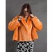 80s vintage orange faux fur short coat• Punk rocker fur jacket• Shaggy jacket• Diva plush jacket• Furry range coat•
