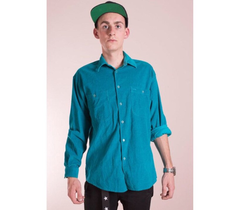 Vintage shirt\u2022Cord shirt\u2022Corduroy shirt\u2022Casual Shirt\u2022 cord shirt\u2022Vintage button up shirt\u2022Vintage cord\u2022Vintage clothing\u202290s collar shirt