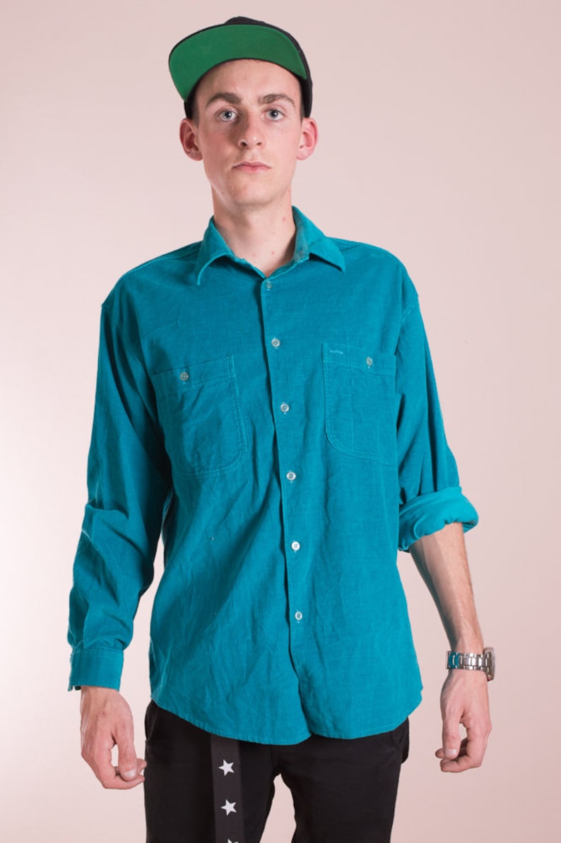 Vintage shirt\u2022Cord shirt\u2022Corduroy shirt\u2022Casual Shirt\u2022 cord shirt\u2022Vintage button up shirt\u2022Vintage cord\u2022Vintage clothing\u202290s collar shirt