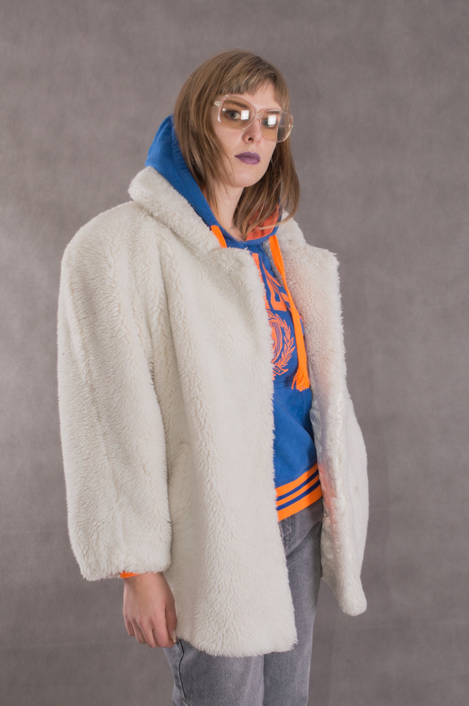 80s Vintage Swag White Faux Fur Coat Shaggy Fake Fur Diva Etsy