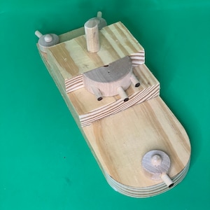 Wood Battleship, Wooden Toy, Children&#39;s Battleship