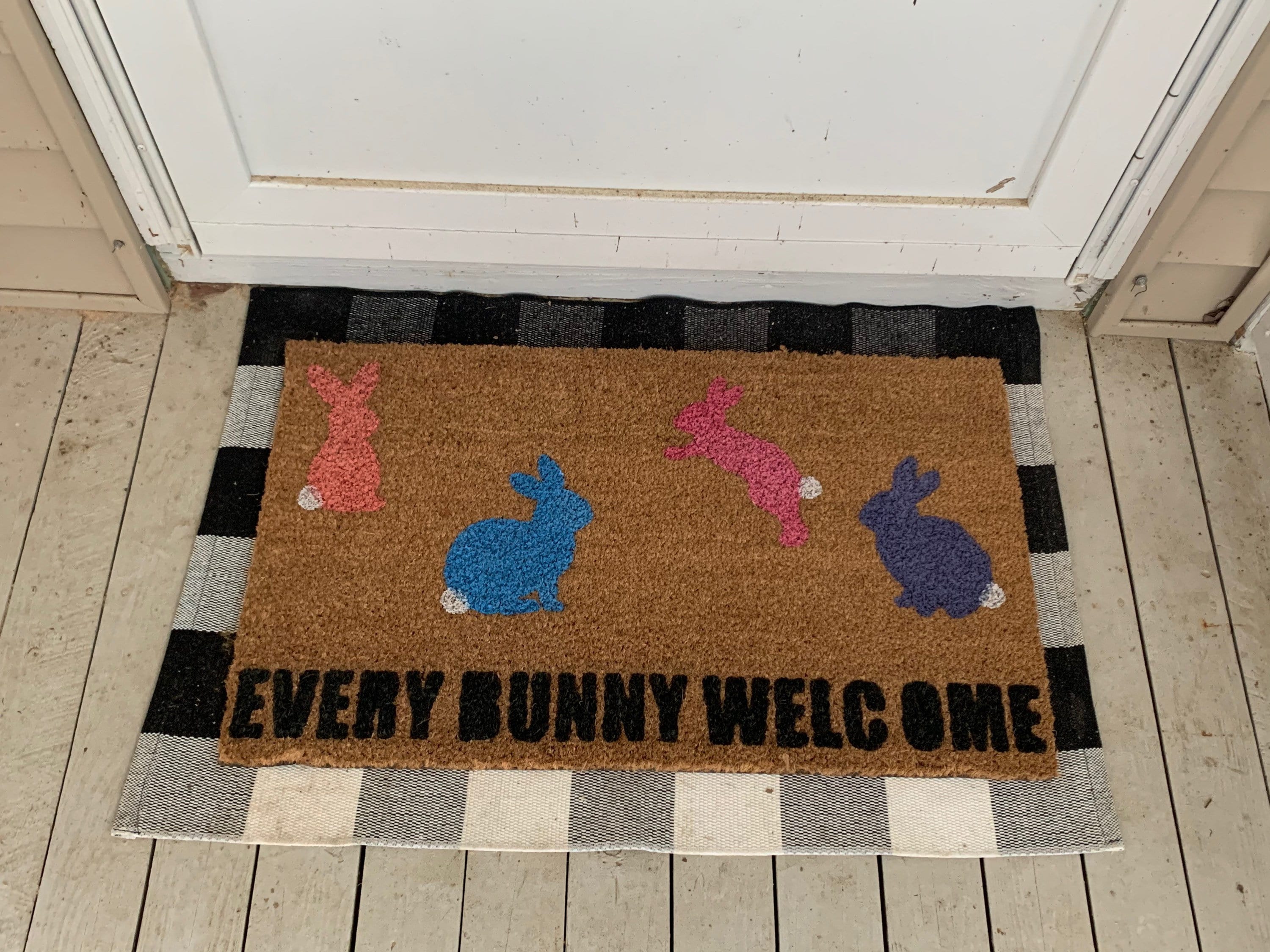 Every Bunny Coir Doormat, Easter Coir Doormat, Bunny Doormat