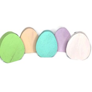 Wooden Egg Decoration, Set of 5 Wooden Easter Eggs, Spring Floral Decor, Wooden Colored Easter Egg Decoration, Easter Tiered Tray Decor