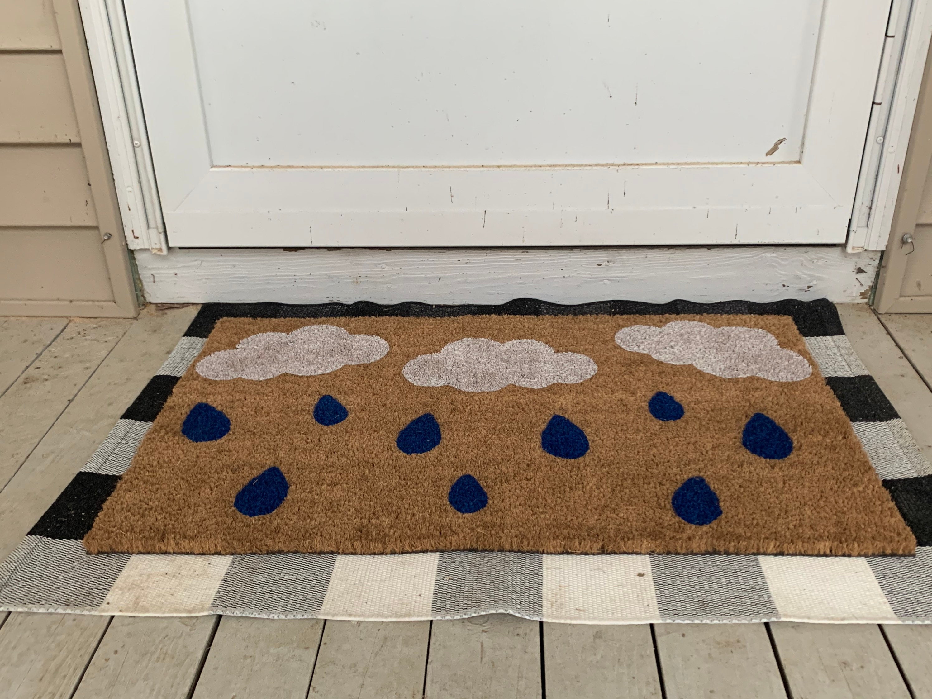 Spring Coir Doormat Rain Mat Rainy Day Porch Decor Etsy UK