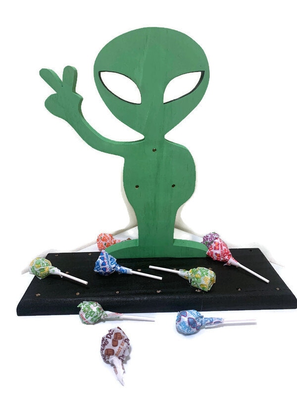 Alien Sucker Holder, Alien Themed Party Decoration, Alien Treat Holder ...