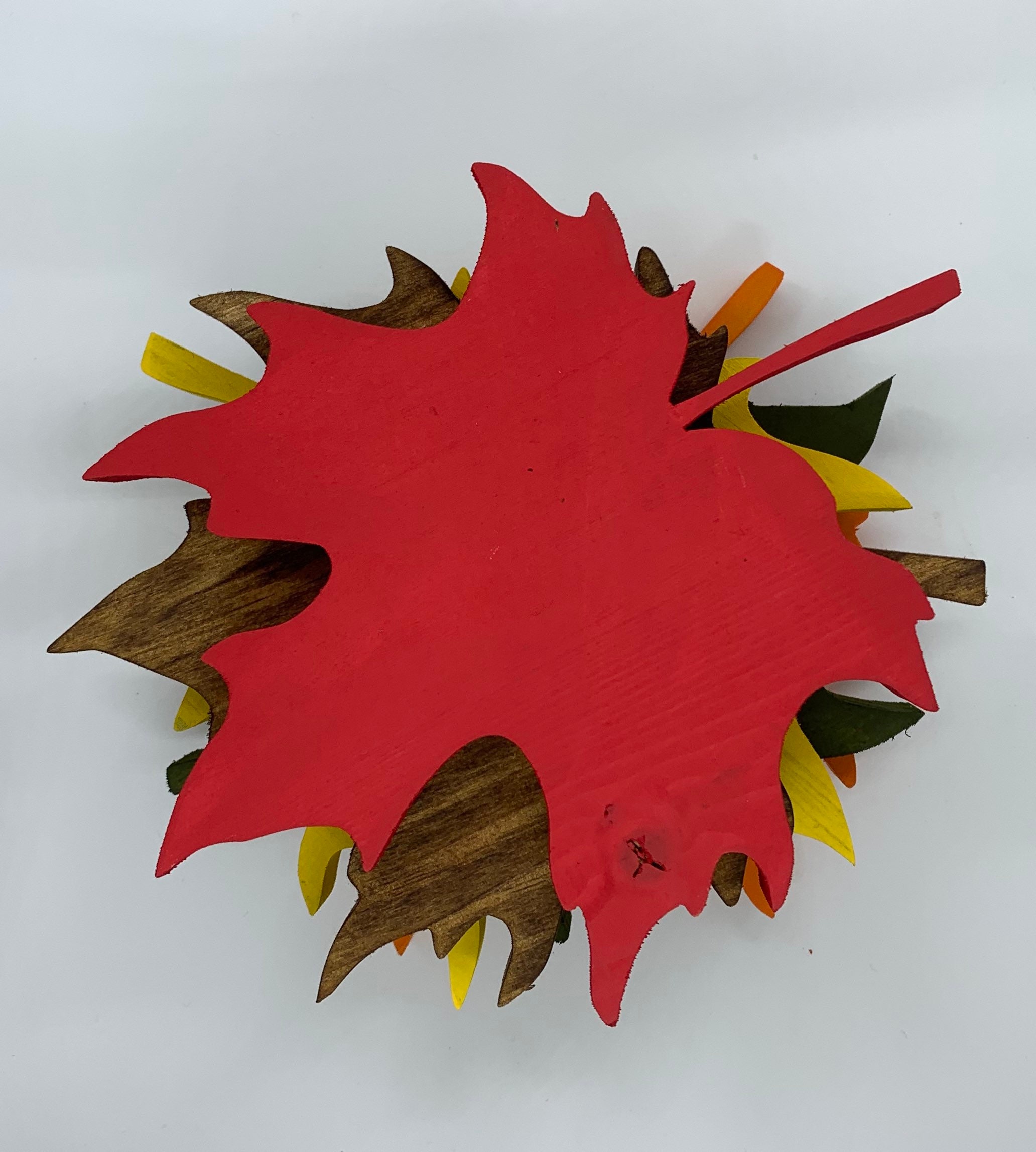 Fall Wooden Leaves Set of 5 Fall Decor Autumn Wedding Etsy