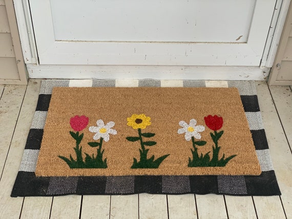 Flowers Welcome Mat, Welcome Doormats, Housewarming Gift, Home Decor, Front  Door, Home Doormat, Wildlife Door Mats, Outdoor Mat 