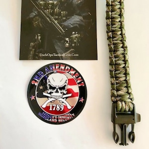 550 Paracord Survival Bracelet + Decal...Dark Ops Tactical Gear...Jungle Camo