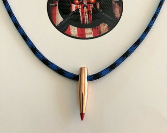 .30 Cal Red Tip Necklace 1 Decal.Black DarkOpsTacticalGear.com 1 Paracord HOG Tooth