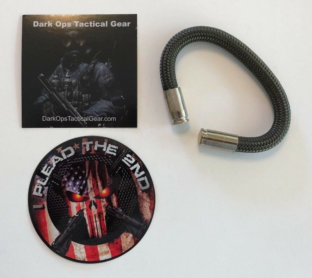 Paracord Bullet Casing Bracelet...trump...2nd Amendment...nickel 9mm