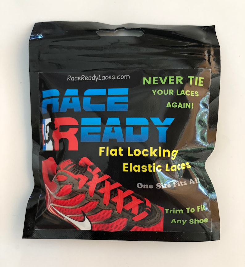 Flat Locking Shoe Laces, SILVER Race Ready 1 Pair, Never Tie Your Laces Again Etsy