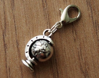 Encanto colgante del globo terráqueo, tirador de cremallera del mapa mundial, marcador de ganchillo del globo, regalo de encanto del planeta, regalo de Navidad, encanto de la bolsa de la tierra, encanto de la cremallera del globo
