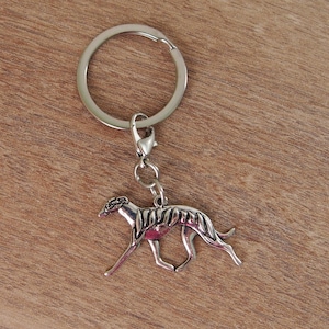 Whippet keychain, greyhound lovers gift, sighthound keychain, lurcher keyring, dog owners keyring, Christmas stocking filler, Xmas present