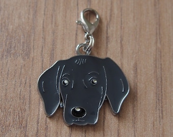 Weimaraner charm pendant, Weimaraner owners gift, dog collar charm, zipper charm, Christmas present, Weimaraner bag charm, Weimaraner gift
