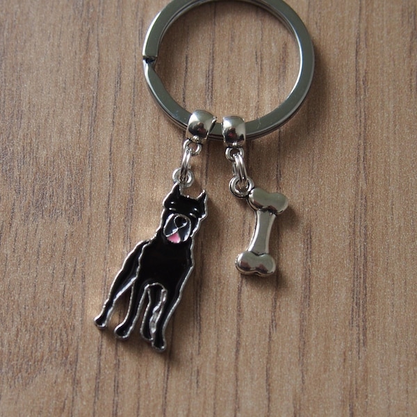 Cane Corso keyring, Cane Corso keychain, dog lover gift, Birthday present, dog key fob, Christmas stocking filler, Cane Corso owner keychain